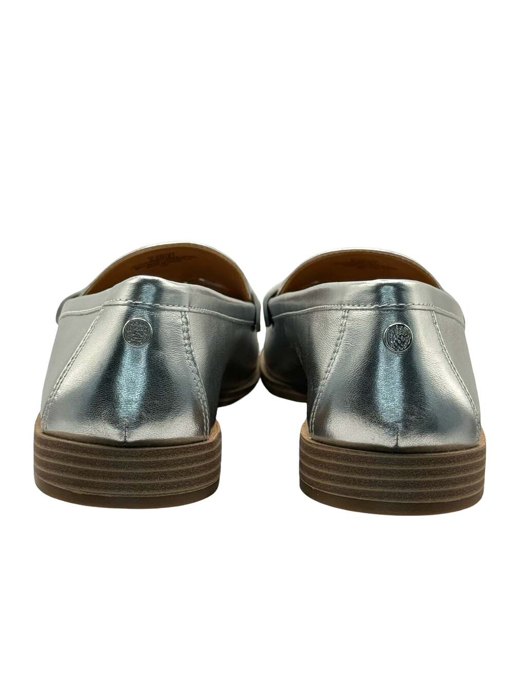 Vince Camuto Caylas Metallic Silver Woven Loafers Size 9.5M - Picture 5 of 9